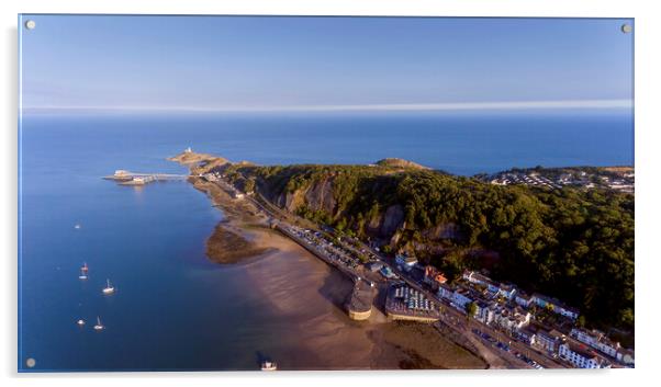 Mumbles headland by drone Acrylic by Leighton Collins