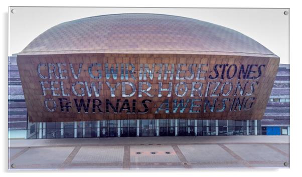 Wales Millennium Centre Acrylic by Leighton Collins