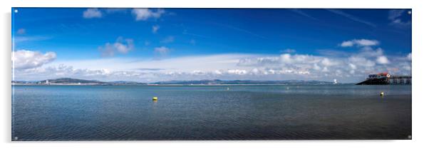 Panorama of Swansea Bay Acrylic by Leighton Collins