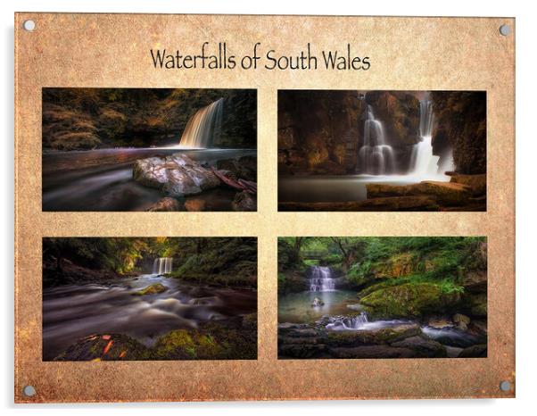 Waterfalls of South Wales Acrylic by Leighton Collins