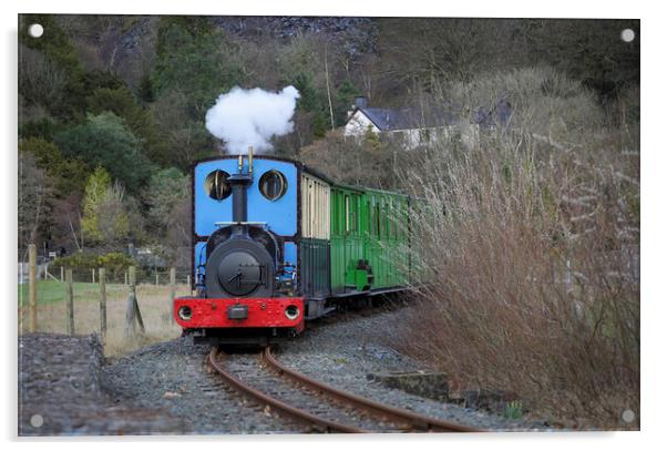 The Llanberis Lake train Acrylic by Leighton Collins