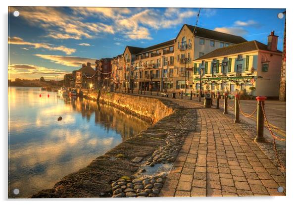 Dungarvan Harbour Ireland Acrylic by Leighton Collins