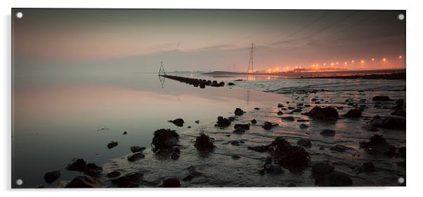 Loughor estuary and bridge Acrylic by Leighton Collins