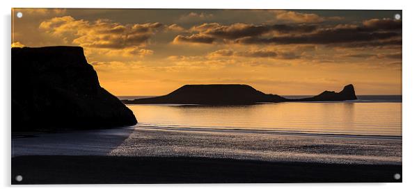  Sunset at Worm's head  Acrylic by Leighton Collins