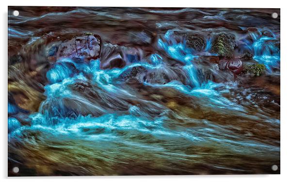  Psychedelic stream Acrylic by Leighton Collins