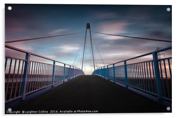 Pedestrian and cycle bridge Acrylic by Leighton Collins