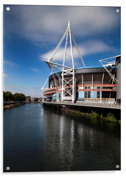 Principality Stadium South Wales Acrylic by Leighton Collins