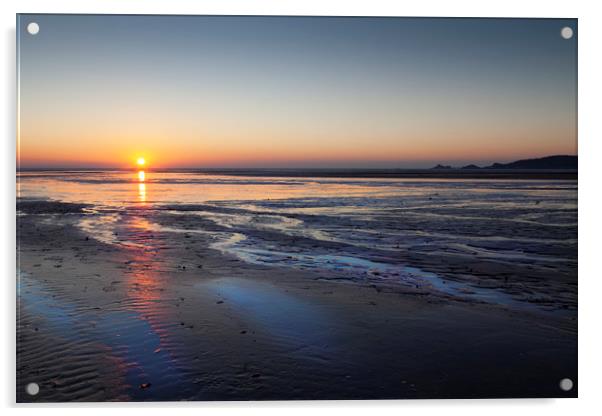 Sunrise over Swansea Bay Acrylic by Leighton Collins