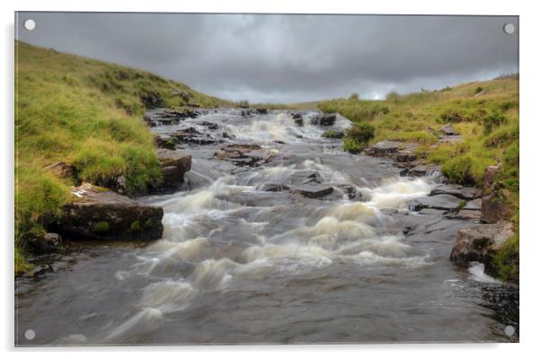 The river Tawe in Wales Acrylic by Leighton Collins