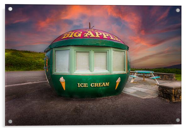 Big Apple Kiosk in Mumbles Acrylic by Leighton Collins