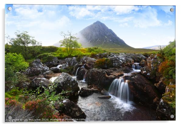 Majestic Buachaille Etive Mor Acrylic by Les McLuckie