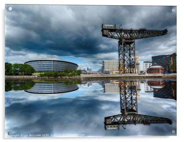Towering Reflections Acrylic by Les McLuckie