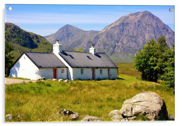 Black Rock Cottage Glencoe Acrylic by jim wilson