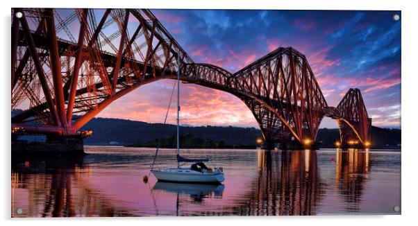 Forth Rail Bridge,Scotland. Acrylic by jim wilson