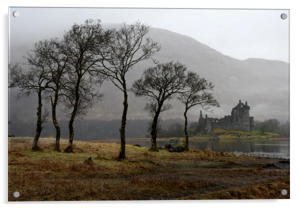Kilchurn Castle, Scotland. Acrylic by jim wilson