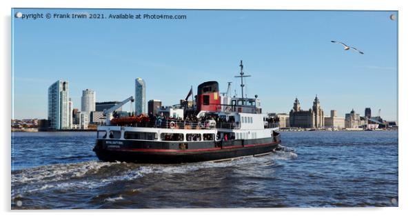 Royal Daffodil motoring down the River Mersey Acrylic by Frank Irwin