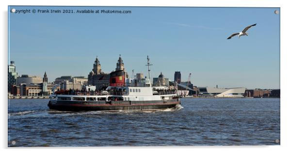 Royal Daffodil motoring down the River Mersey Acrylic by Frank Irwin