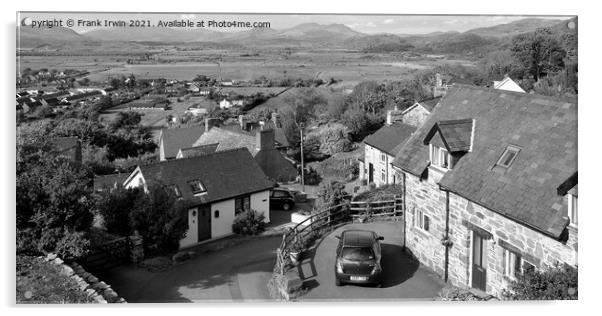 Harlech town from on high Acrylic by Frank Irwin