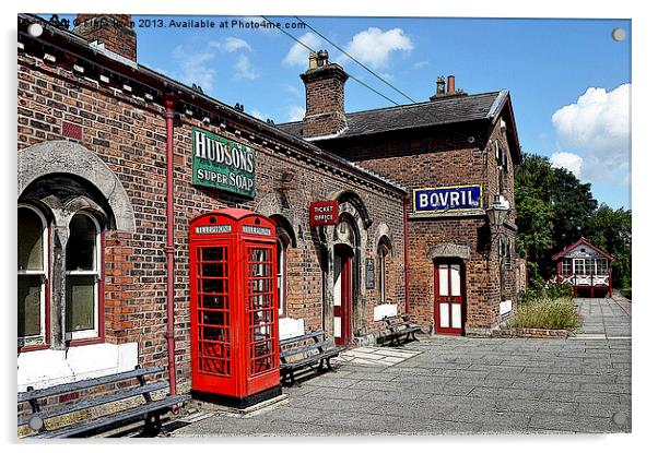 Artistic work of Hadlow Road Station Acrylic by Frank Irwin