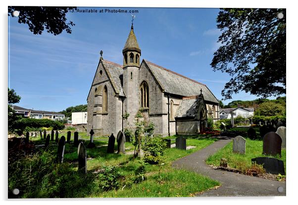 Church of St Cynbryd, Llanddulas Acrylic by Frank Irwin
