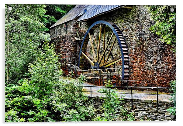 Water wheel from times gone by Acrylic by Frank Irwin