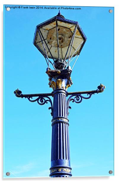 Victorian lamp in Happy Valley, Llandudno Acrylic by Frank Irwin