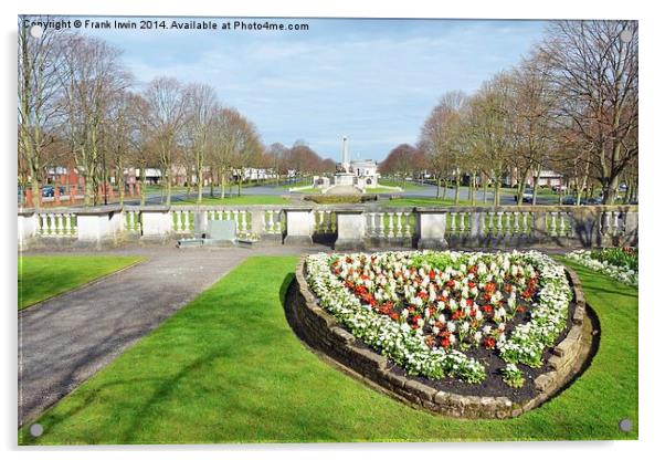 Hillsborough Memorial garden, Port Sunlight Acrylic by Frank Irwin