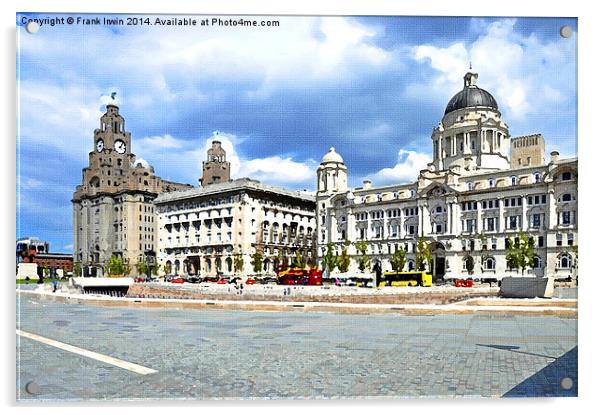 Artistic Three Graces, Liverpool Acrylic by Frank Irwin
