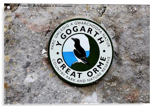 The Great Orme Country park logo Acrylic by Frank Irwin