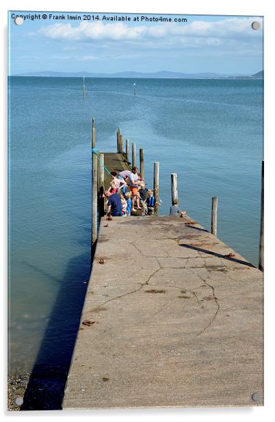 Young Crabbers in Rhos-on-Sea Acrylic by Frank Irwin