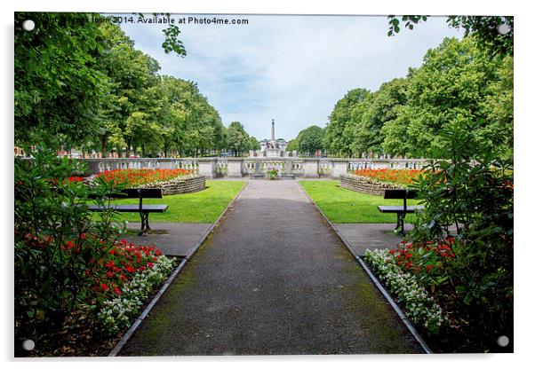  The Hillsborough memorial garden, Port Sunlight Acrylic by Frank Irwin