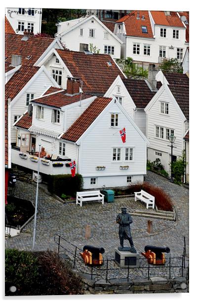  City of Stavanger, Norway, Acrylic by Frank Irwin