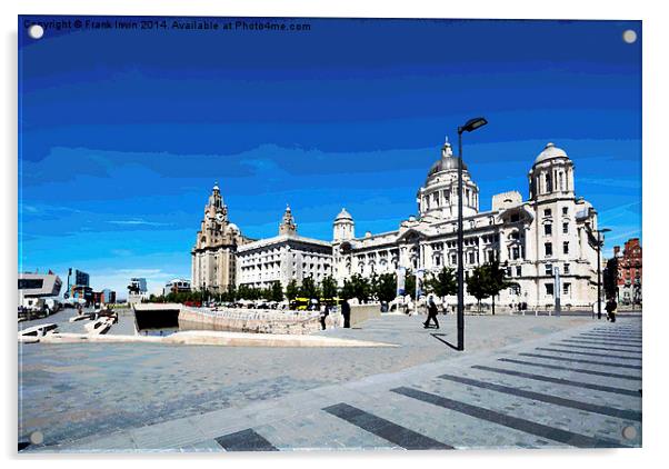  Liverpool’s ‘Three Graces’ as a painting Acrylic by Frank Irwin