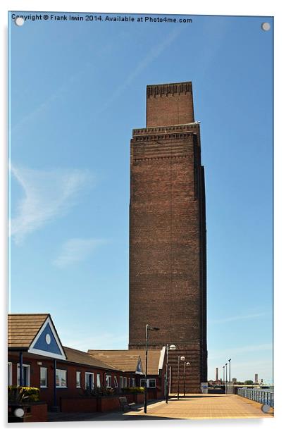 Birkenhead’s Mersey Tunnel ventilation tower. Acrylic by Frank Irwin