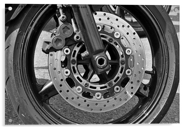  Motorcycle disc brake Acrylic by Frank Irwin