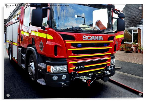  New Fire engine Acrylic by Frank Irwin