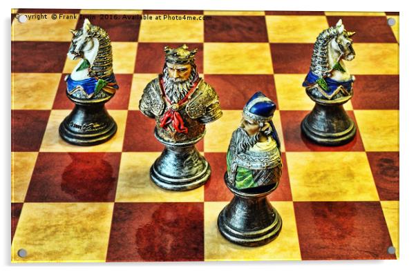 Medieval chess pieces Acrylic by Frank Irwin