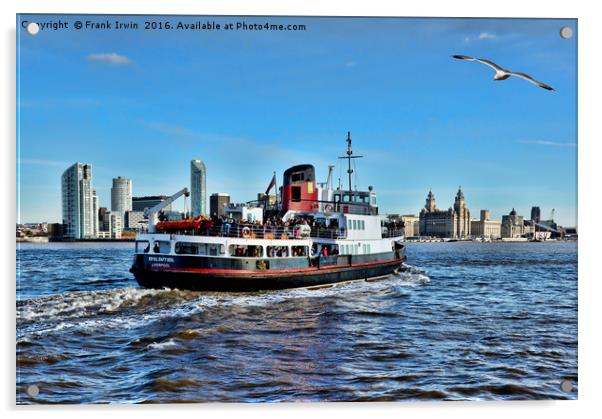 Royal Daffodil departing Seacombe for Liverpool Acrylic by Frank Irwin