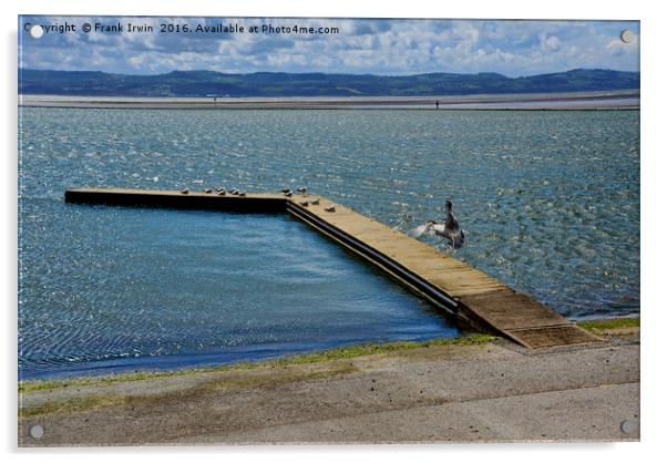 West Kirby Marine Lake on a windy day Acrylic by Frank Irwin