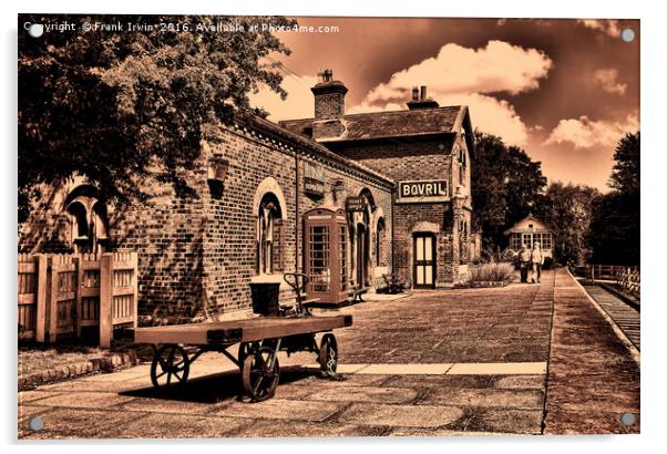 Hadlow Road Station, Willaston, Wirral, UK Acrylic by Frank Irwin