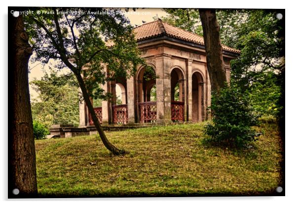 Birkenhead Park's boathouse (Grunged) Acrylic by Frank Irwin