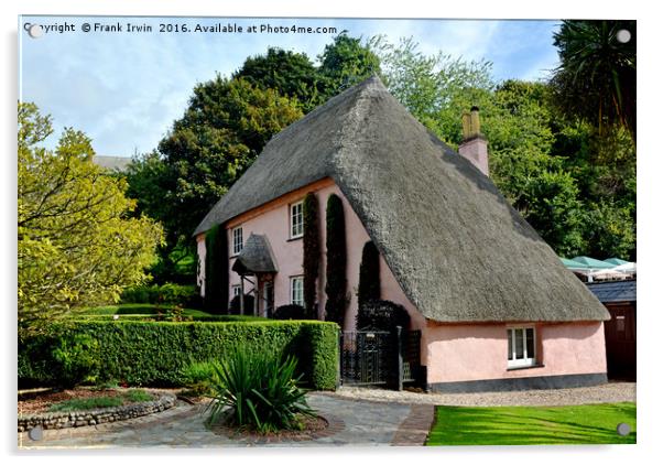 Cockington - Rose Cottage Acrylic by Frank Irwin