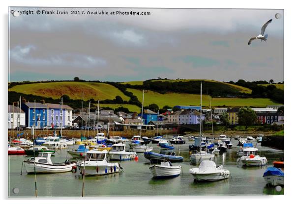 Aberaeron close to Aberystwyth  Acrylic by Frank Irwin