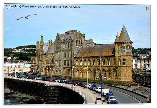 The Old College, Aberystwyth Acrylic by Frank Irwin
