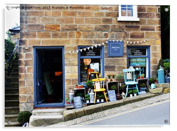 Start of road to Robin Hood's Bay Acrylic by Frank Irwin