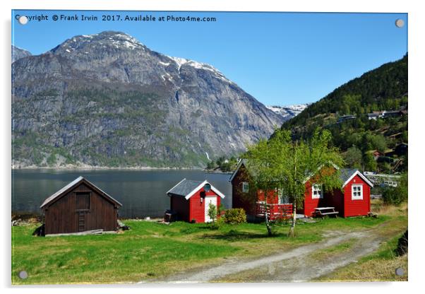 Norwegian Fjord landscape Acrylic by Frank Irwin