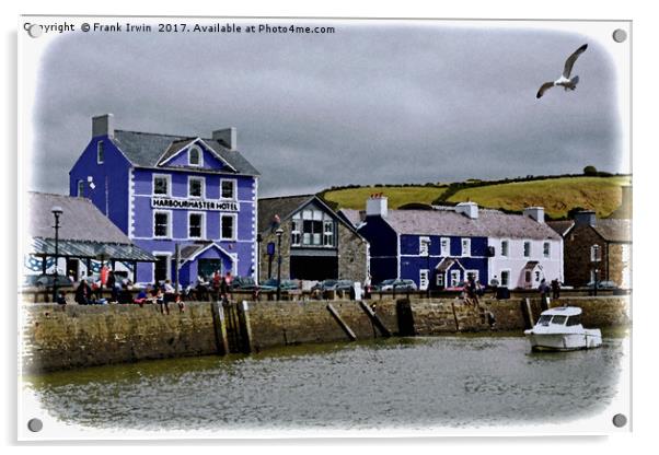 Aberaeron Harbour (Oil painting effect) Acrylic by Frank Irwin