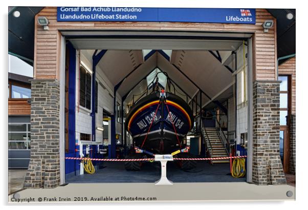 The lifeboat, 'RNLB William F Yates'  Acrylic by Frank Irwin