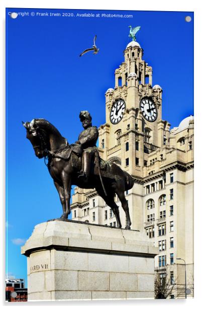 Liverpool's Statue of Edward VII Acrylic by Frank Irwin