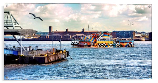 MV Snowdrop, Liverpool's own Dazzle ship Acrylic by Frank Irwin